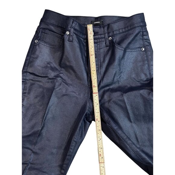 Express Womens Skinny High Rise Jeans 4R Cotton/Rayon/Spandex Blend Navy - Picture 11 of 11